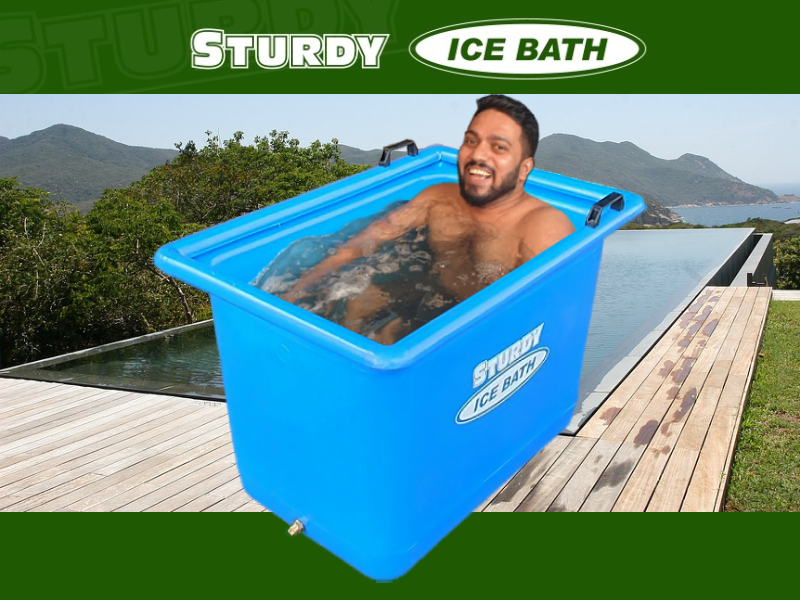 Sturdy Ice Water Bath in Positive Life Magazine