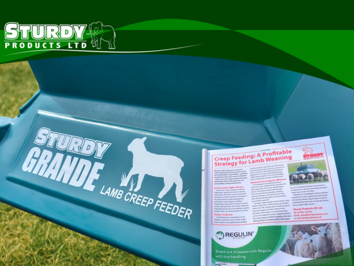 Sturdy Grande Creep Feeder in NSA Sheep Farmer Magazine: Highlighting Cost-Efficient Creep Feeding for High-Performance Lamb Growth