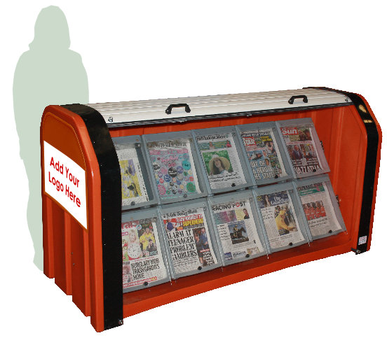 Sturdy Low Profile Newspaper Stand